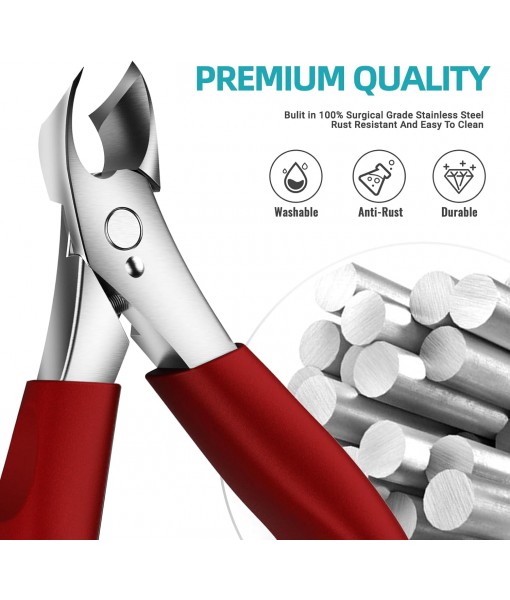 Podiatrist Toenail Clippers, Professional Thick & Ingrown Toe Nail Clippers for Men & Seniors, Pedicure Clippers Toenail Cutters, Super Sharp Curved Blade Grooming Tool