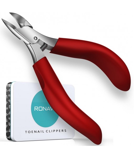 Podiatrist Toenail Clippers, Professional Thick & Ingrown Toe Nail Clippers for Men & Seniors, Pedicure Clippers Toenail Cutters, Super Sharp Curved Blade Grooming Tool