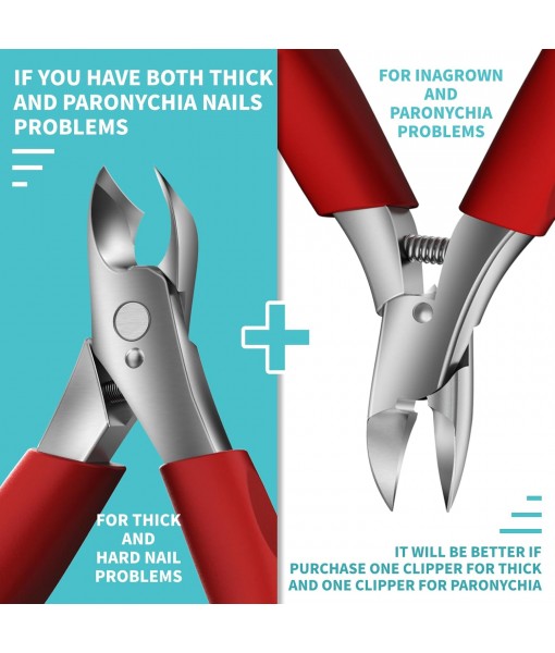 Podiatrist Toenail Clippers, Professional Thick & Ingrown Toe Nail Clippers for Men & Seniors, Pedicure Clippers Toenail Cutters, Super Sharp Curved Blade Grooming Tool