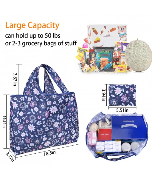 ONLY US :Reusable Grocery Shopping Bags Set - of 5