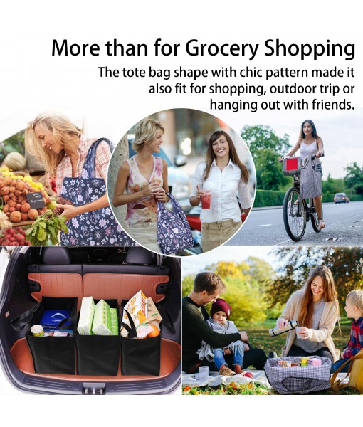 ONLY US :Reusable Grocery Shopping Bags Set - of 5