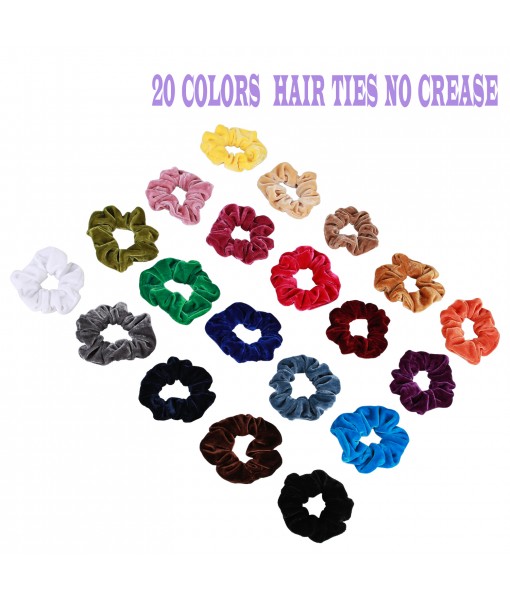 ONLY US :Scrunchies for Hair Velvet - 20 Pcs